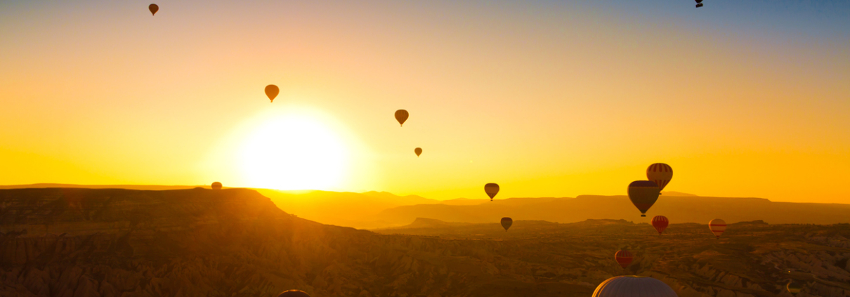 balloons overcoming depression concept