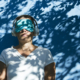 woman with sleep mask headphones ketamine experience